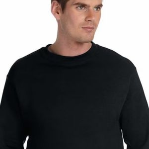 Express Tricot Men's Black Semi Sheer Knit V Neck Long Sleeve Wool Sweat…
